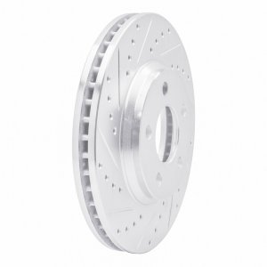 Buick Park Avenue Brake Rotor (1) - Front Left - R1 Concepts - Drilled & Slotted - Silver - 2005
